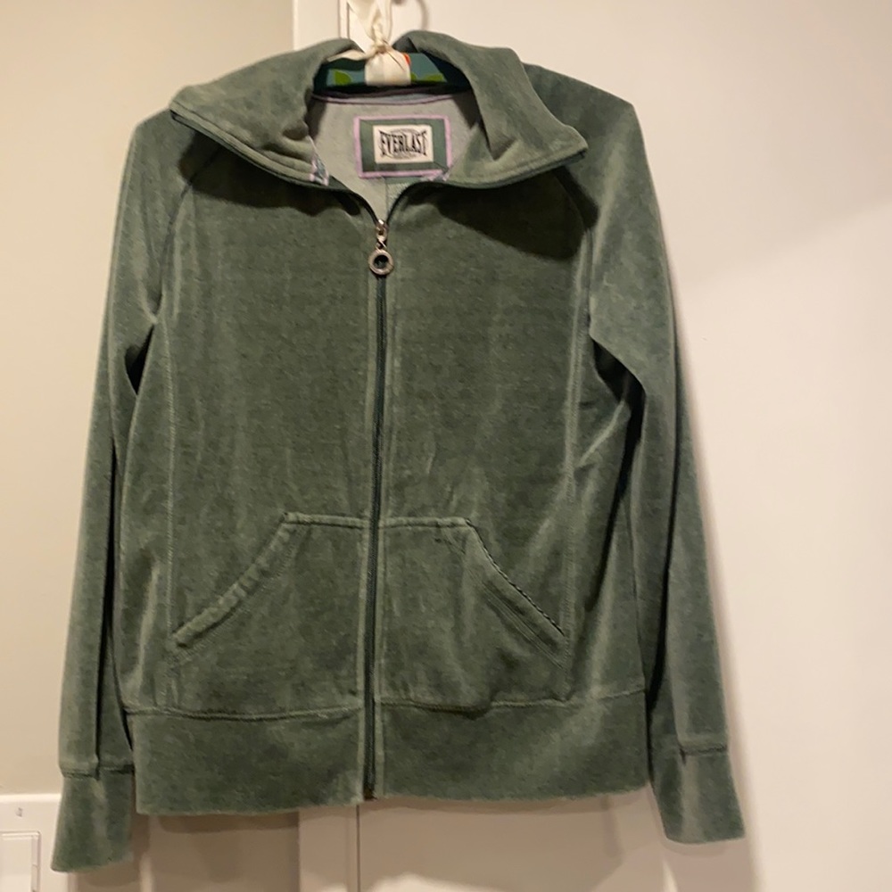 everlast velour green hoodie size M